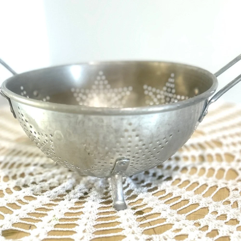 Vintage Colander Stainer Sifter Cottage Core